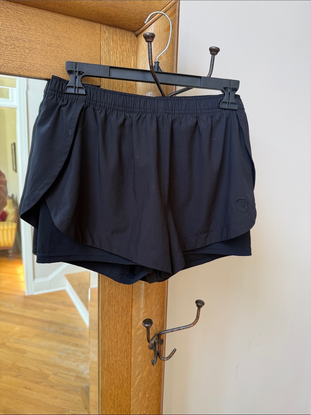 Vuori Luna 2”, Black Layered Athletic Shorts